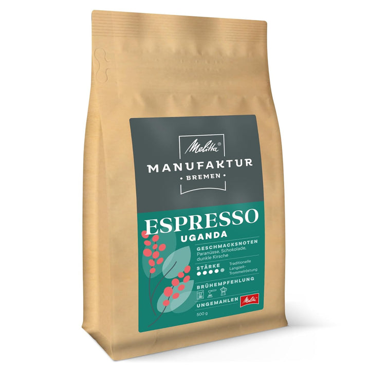 Melitta Manufaktur-Kaffee Caffè Crema Spezialitäten-Kaffee, 500G, Kaffee-Bohnen, Ungemahlen, Single-Origin-Farm-Kaffee Aus Costa Rica, Geröstet in Deutschland, Stärke 3