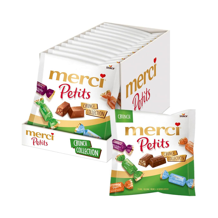 Merci Petits Chocolate Collection – 1 X 1000G – Mix Aus Nicht Gefüllten Und Gefüllten Schokoladen-Spezialitäten in Praktischer Runddose