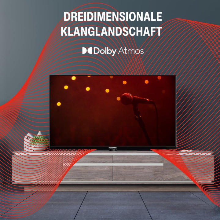 Telefunken Fernseher 50 Zoll Android Smart TV (4K UHD, HDR Dolby Vision, Triple-Tuner, Bluetooth, Dolby Atmos) D50U750X2CWI