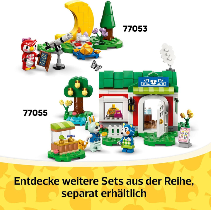 LEGO Animal Crossing Gerd's Caravan & Garden, set pentru jocuri de rol, mașină de jucărie pentru copii, cadou pentru fete și băieți de la 7 ani, jucărie pentru jocuri video cu figurine de animale 77054