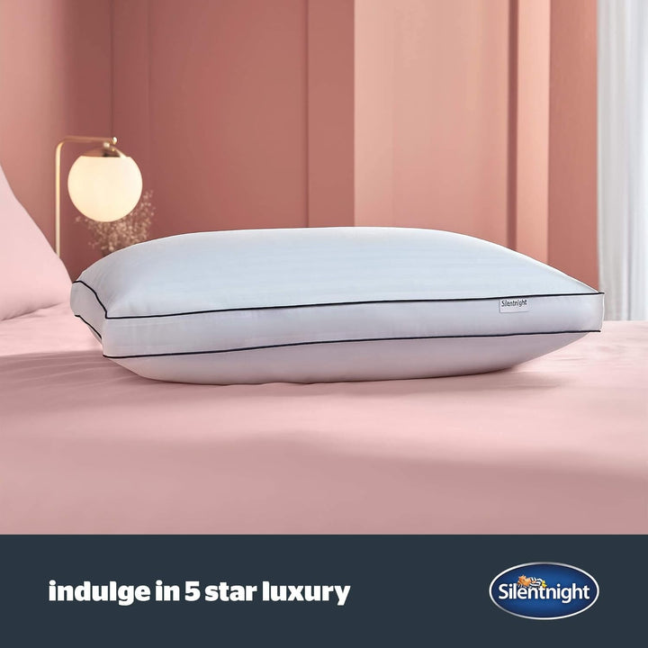 Pernă de susținere Silentnight Luxury Hotel Collection - pernă de susținere a spatelui și laterală de calitate hotelieră cu design cu pereți de cutie pentru susținere suplimentară a capului, gâtului și umerilor - 1 buc