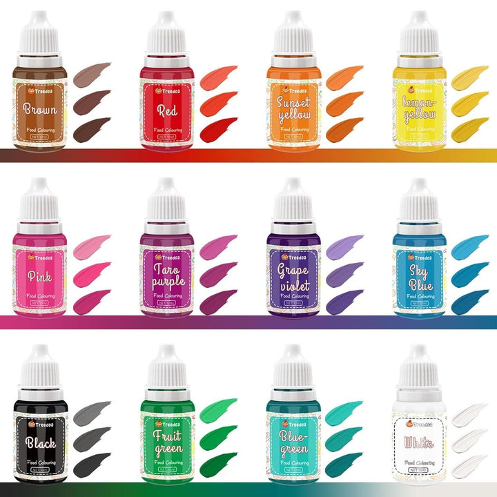 Set 12 coloranti alimentari lichizi, 10 ml