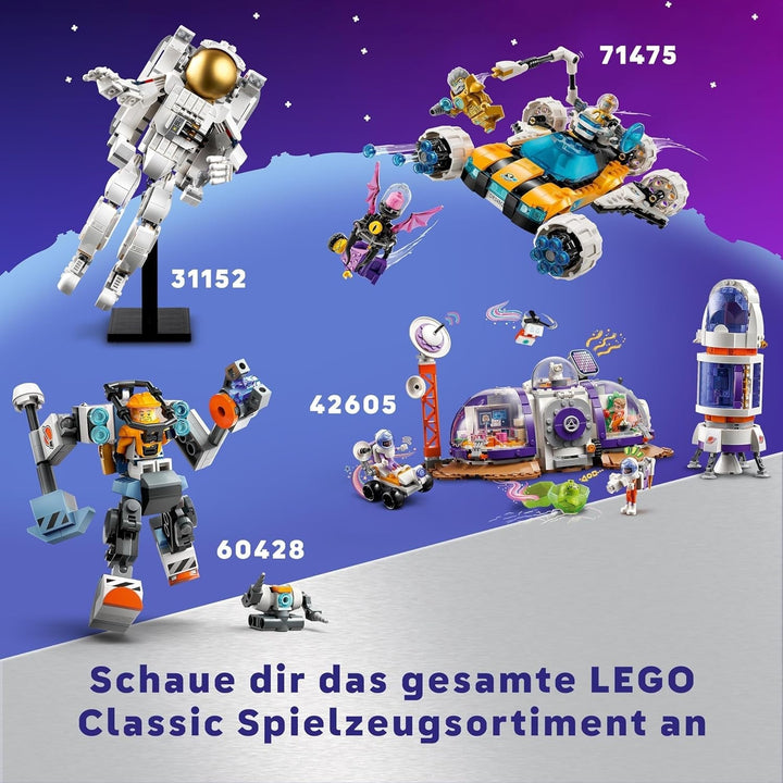 LEGO Classic Creative Space Planets, model construibil al sistemului solar pentru copii, jucărie spațială cu rachetă, navă spațială, planete și extratereștri, cadou pentru copii, băieți și fete de la 5 ani 11037
