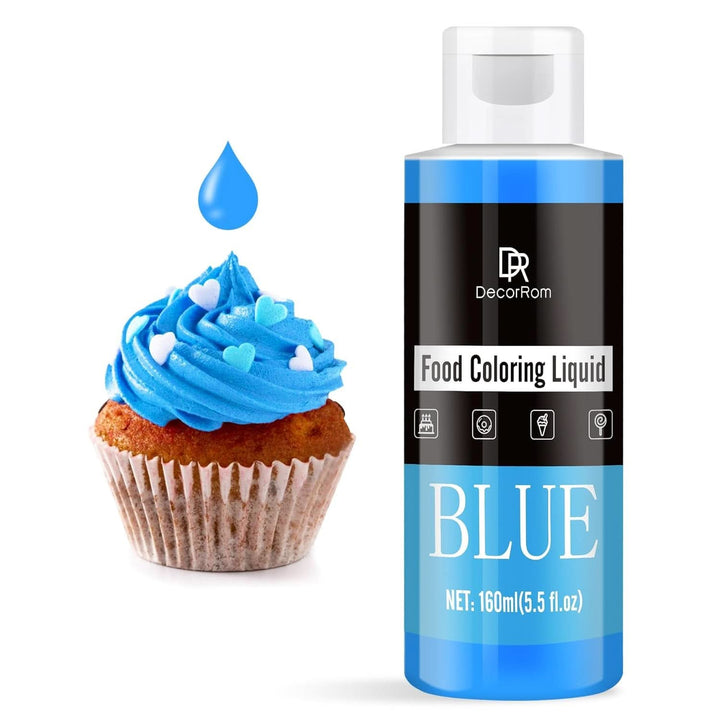 Lebensmittelfarbe - 160Ml Flüssige Konzentrierte Lebensmittel Farben Für Kuchen Dekoration, Backen, Kekse, Macaron - Zuckerfrei Food Coloring Für Getränken, Tortendeko, DIY Slime, Osterei (Weiß)