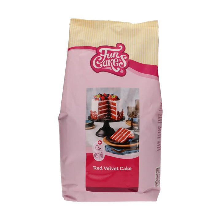 Funcakes Mix Für Red Velvet Cake: Einfach Zu Verwendender, Schön Weicher Und Flauschiger Kuchen Mit Leichtem Schokoladengeschmack, Auch Für Cupcakes Aus Rotem Samt Geeignet, Halal. 500 G.