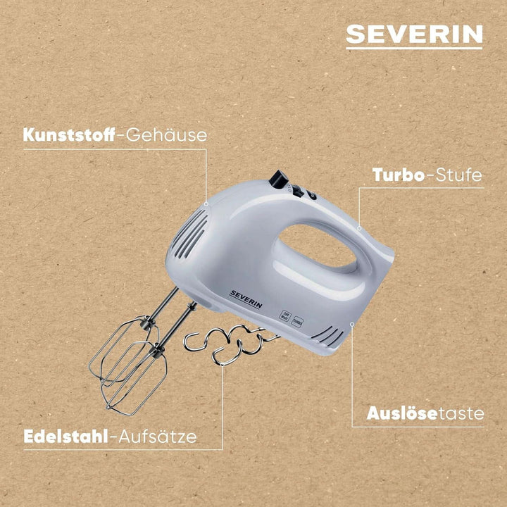 SEVERIN Handmixer HM3820 (LBH 20X9X14 Cm) LBH 20X9X14 Cm Weiß