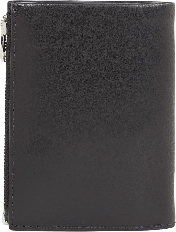 Calvin Klein METAL CK TRIFOLD 6CC W/DETACH C Portofel pentru bărbați, Black (Ck Black), OS Portofel Barbati Naty Shop