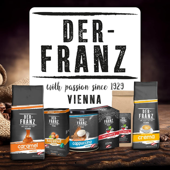 Der-Franz Espresso Kaffee, Intensität 5/5, Arabica Und Robusta, Ganze Bohne, 4 X 1000 G