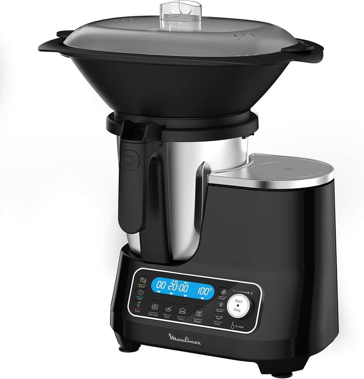 HF4568 Click Chef Küchenmaschine Mit Kochfunktion | 1400 Watt | 12 Geschwindigkeitsstufen | Gesamtvolumen 3,6 Liter | 28 Funktionen | Inkl. Zubehör Und Rezeptheft | Farbe Schwarz