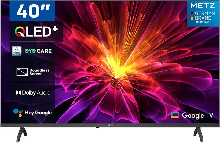 Metz 40 Zoll TV MQE7000 HD Smart Google QLED TV Mit Dolby Audio HDR 10