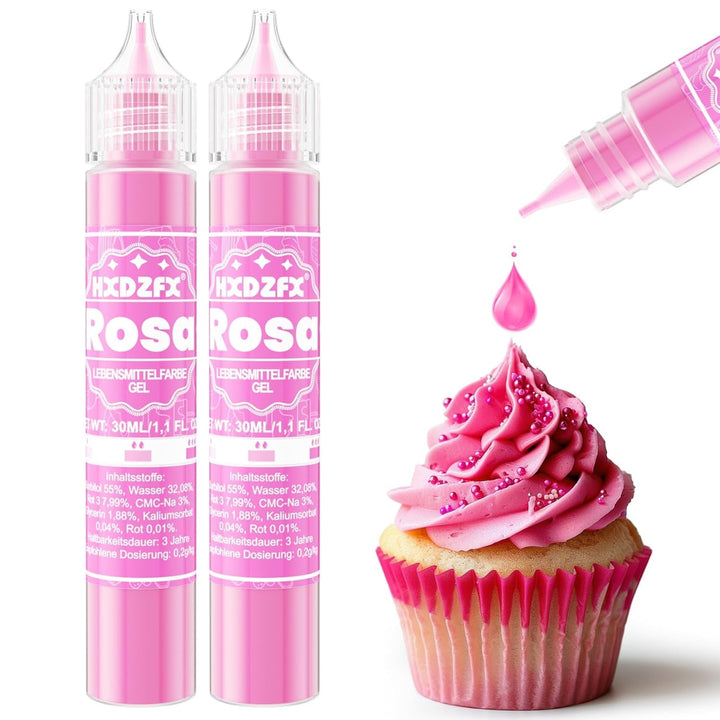 Lebensmittelfarbe Gel - HXDZFX 2×30Ml Lebensmittelfarbe, Hochkonzentriertes Zuckerfrei Food Coloring Für Tortendeko, Fondant Weiss, Macarons, Torte, Backen, Osterei, Slime (Weiß)