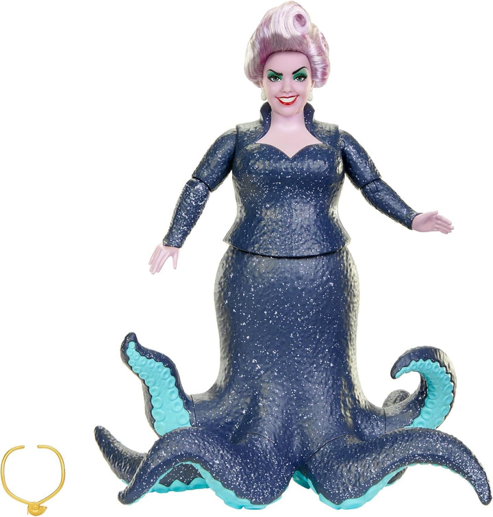 Mattel DISNEY Ariel, Sirena - Ursula cu tentacule, colier detașabil și coafură lavanda pentru o distracție nesfârșită la coafură, potrivită pentru copii de la 3 ani în sus, HLX12