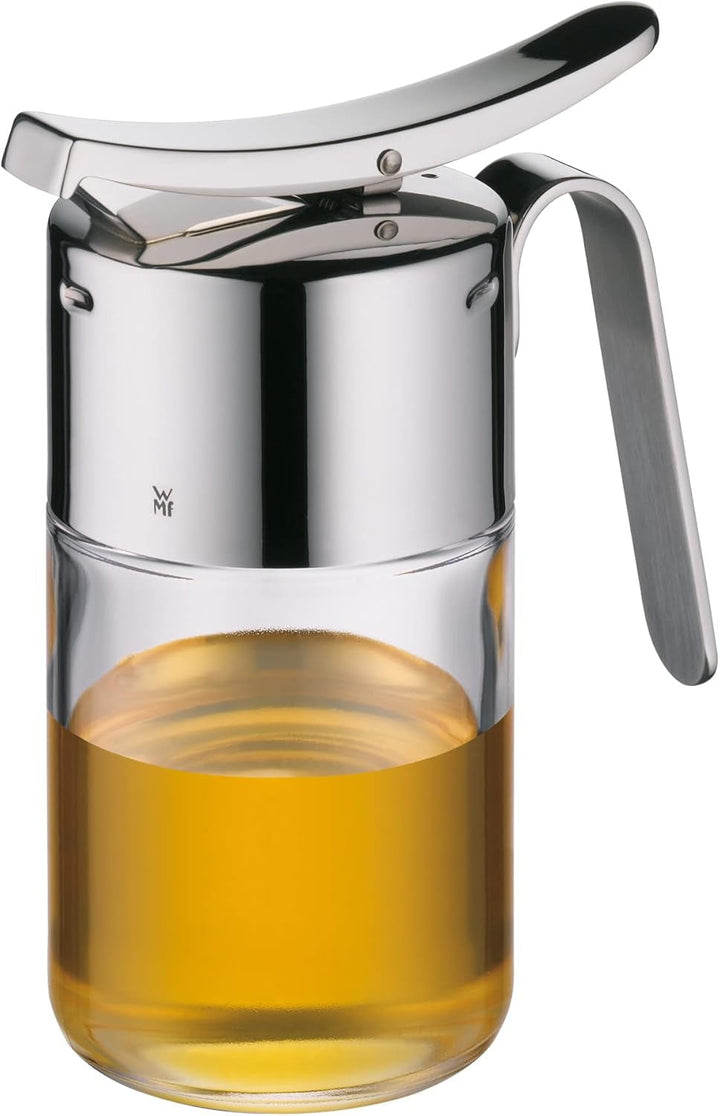 WMF Dozator sirop/miere barista 240ml, borcan de depozitare sticlă & depot 1l, înălțime 21,5 cm, borcan de depozitare cu capac, recipient pentru boabe de cafea, borcan pentru cereale, borcan de depozitare a alimentelor cu deschidere mare de umplere Cutii depozitare alimente Naty Shop