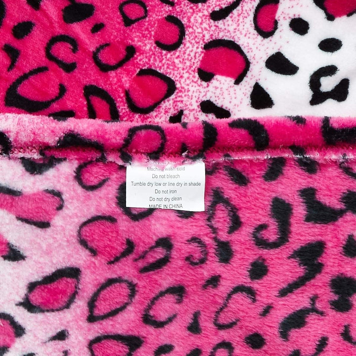 Home Must Haves Pătură de pat Queen/King Zebra Giraffe Safari Animal Print, pentru toate anotimpurile, foarte moale, caldă, pentru canapea, canapea, aruncare, plapumă, dimensiune pat, roz, poliester, leopard roz Plapumi si pilote Naty Shop