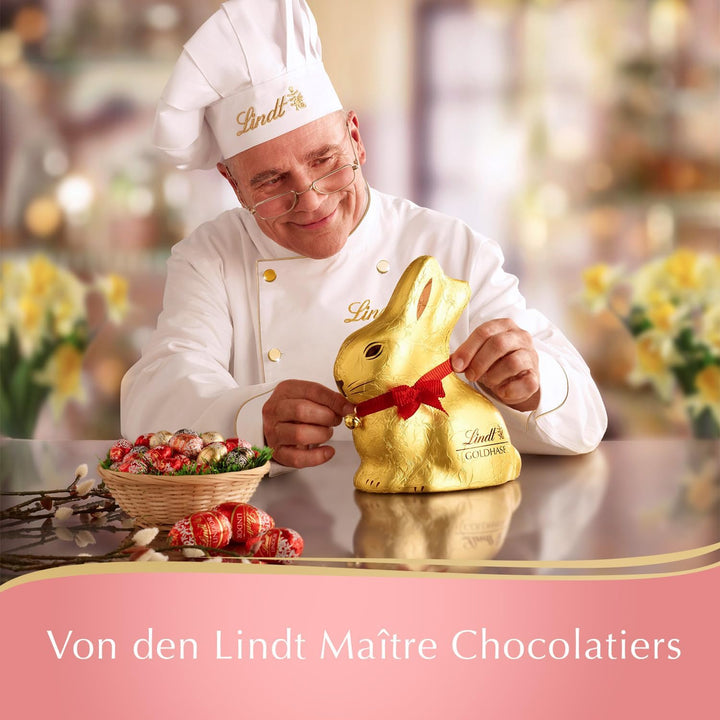 Lindt Schokolade GOLDHASE Blumen Edition | 8 X 100 G GOLDHASE | Premium Vollmilch-Schokolade in Hasenform Zu Ostern | Osterschokolade | Schokoladengeschenk | Schokoladenhase | Osterhase