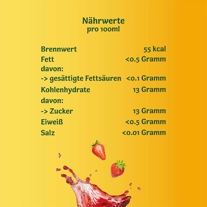 Pfanner Nectar de fructe cu căpșuni (8 X 1 litru) - 30 % conținut de fructe - băutură de căpșuni