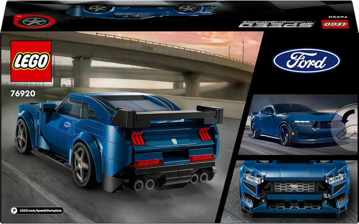 LEGO Speed Champions Ford Mustang Dark Horse Sports Car, jucărie auto cu minifigurine de construit, jucat și expus pentru copii, cadou pentru băieți, fete și fani auto de la 9 ani 76920