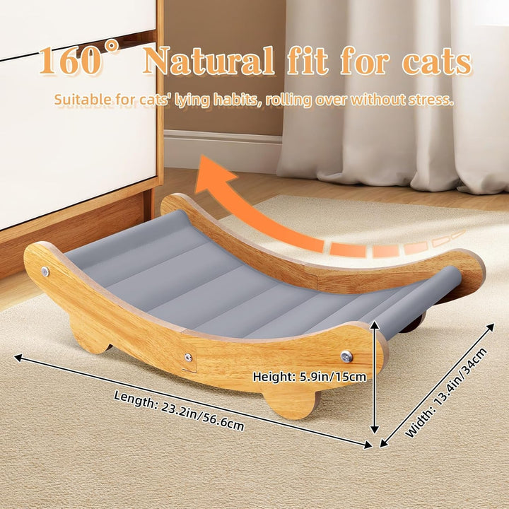 Tablă de zgâriat pentru pisici, scaun pentru pisici impermeabil, rezistent la umiditate și durabil, design curbat la 160 de grade care permite pisicilor să doarmă confortabil pentru a preveni umezeala