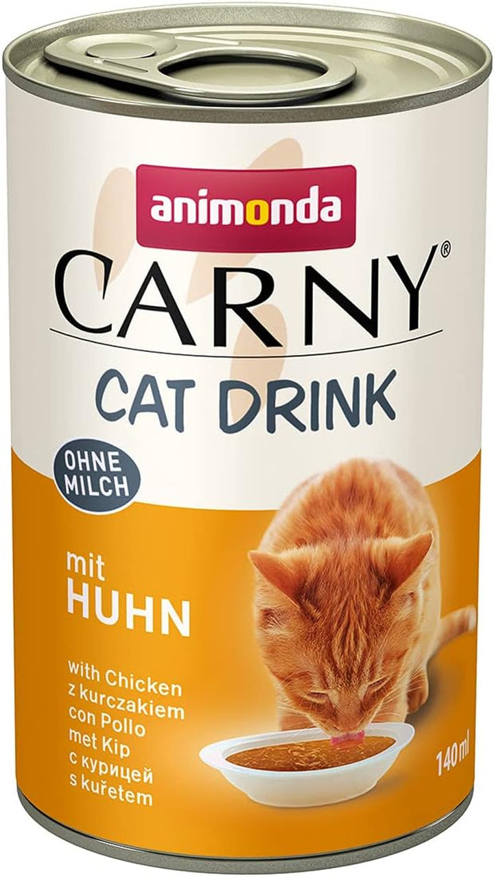 Animonda Carny Drink Cat Snack Drink Mix (8 X 140ml), supă pentru pisici, gustare pentru pisici fără lapte, cereale fără zahăr