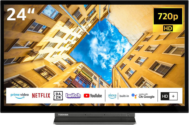 Toshiba 32LK3C64DAW 32 Zoll Fernseher/Smart TV (Full HD, HDR, Alexa Built-In, Triple-Tuner, Bluetooth) - Inkl. 6 Monate HD+ [2023]