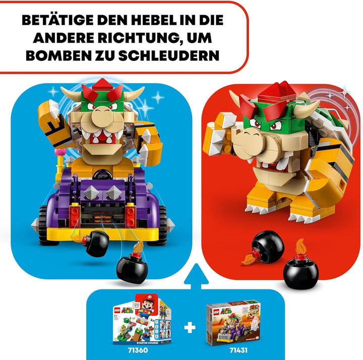 LEGO Super Mario Bowser's Monster Cart - Set de expansiune, jucărie pentru mașină cu figura Bowser pentru băieți și fete, set cu un singur personaj, cadou de gamer pentru copii de la 8 ani 71431