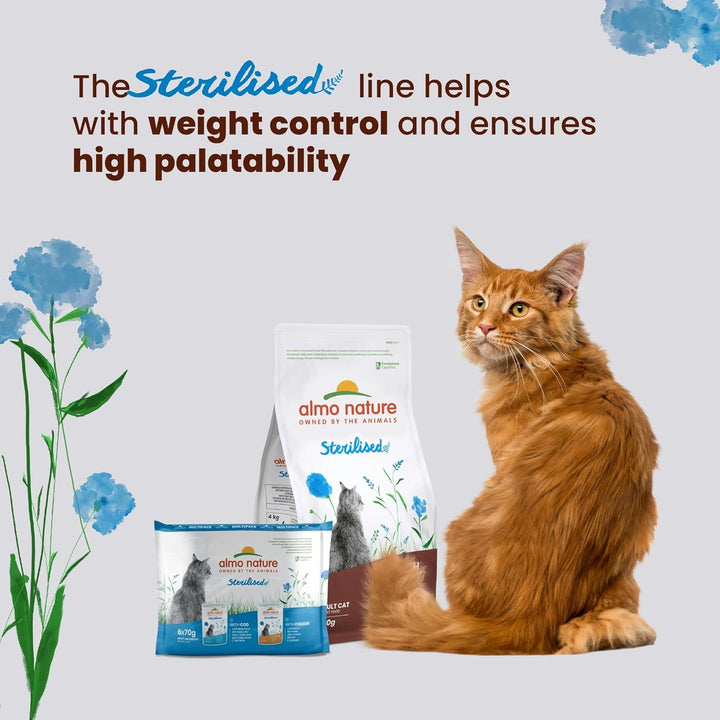 Almo Nature Hrană pentru pisici Pungă funcțională pentru pisici Sterilizată cu cod 30 X 70G