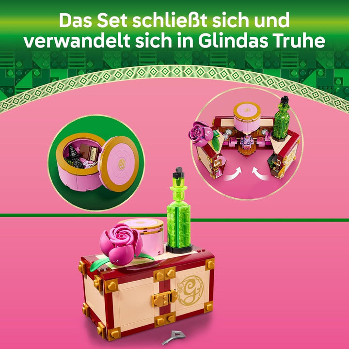 LEGO Wicked Dormitorul lui Glinda și Elphaba - Casă de păpuși cu 2 mini păpuși ale vrăjitoarelor din Oz, accesorii grozave, inclusiv flori și ținute - Jucărie creativă pentru fete peste 8 ani și fani - 75683