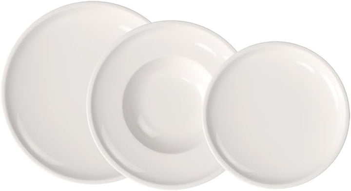 Villeroy & Boch – Artesano Geschirr-Set 6 Teilig Für 2 Personen Weiß, Spülmaschinenfest, Mikrowellensicher, Geschirrset, Tellerset, Speiseteller, Frühstücksteller, Suppenteller, Premium Porzellan