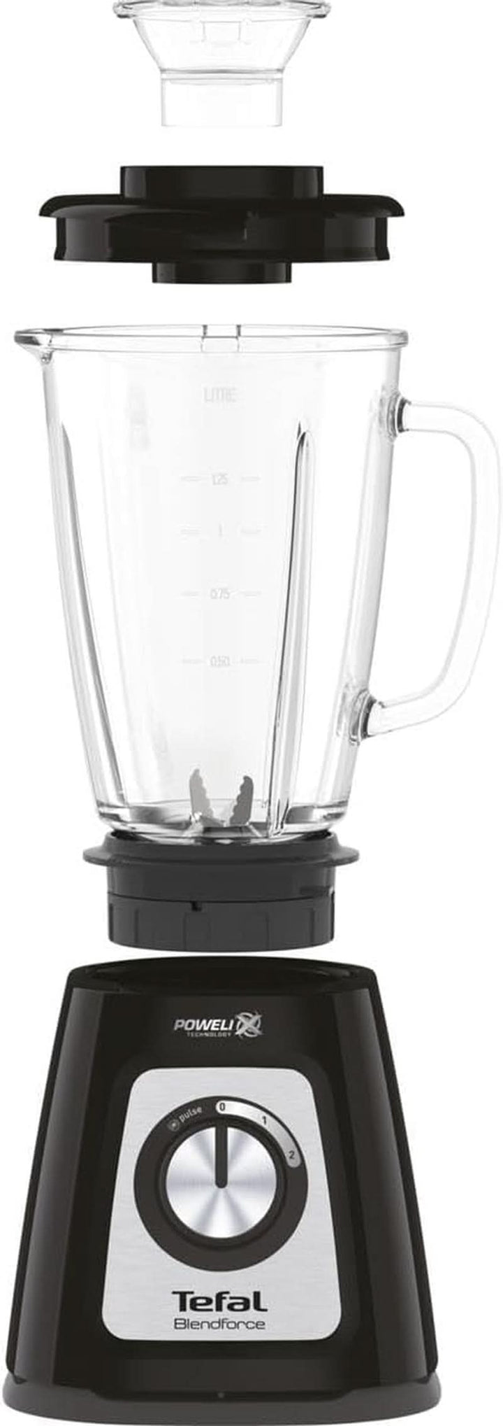 Tefal BL435831 BL4358 Standmixer, Glas, 1.75 Liters, Schwarz