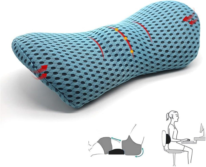 Pernă lombară Ikalula, pernă de sprijin pentru spătar din spumă cu memorie, pernă lombară spate, pernă pentru spătar scaun de birou și mașină, pernă ergonomică de sprijin lombar pentru scaune auto, scaun de birou (gri)