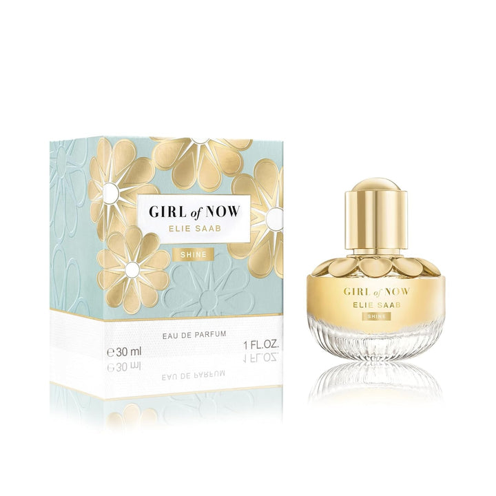 Elie Saab Girl of Now Shine 90 ml – Apă de parfum pentru femei – Parfum gurmand pudrat – Note de ananas, floare de migdal, vanilie și paciuli – Sticlă transparentă din sticlă