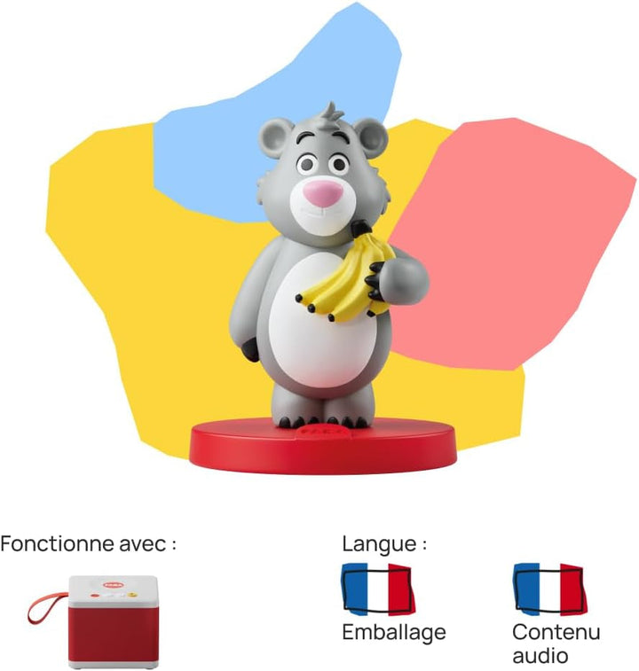 Figura cu sunet, Cartea Junglei și o altă poveste... - Versiune franceză - Copii 4-6+ - Basme și povești sonore - Jucării, conținut educațional Jucarii Bebe Naty Shop