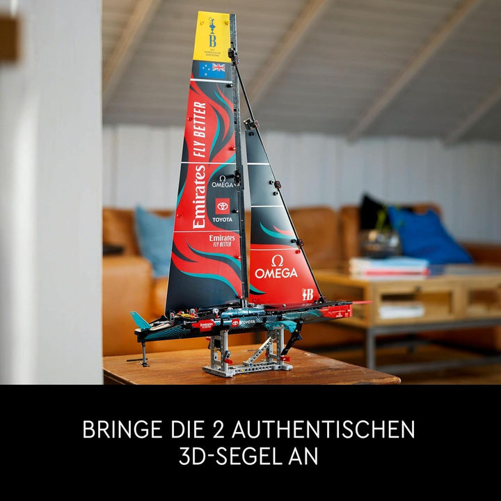 LEGO Technic Emirates Team New Zealand AC75 Racing Yacht, set de construcție cu barcă cu pânze pentru adulți, cadou pentru bărbați și femei, activitate creativă și relaxantă 42174
