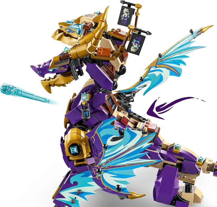 LEGO NINJAGO Lightbow Dragon - jucărie cu 8 minifigurine și o rotiță Spinjitzu - jucărie de construcție ninja interactivă pentru băieți și fete de peste 9 ani - idee de cadou pentru fani 71836
