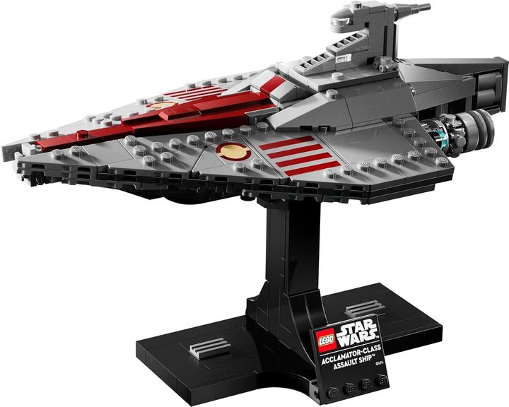 LEGO Star Wars 75404 Nava de asalt Clasa Acclamator din Atacul clonelor - Navă stelară de colecționat, construit și expus - Set de construcție Fantasy - Cadou pentru adulți și fani adolescenți