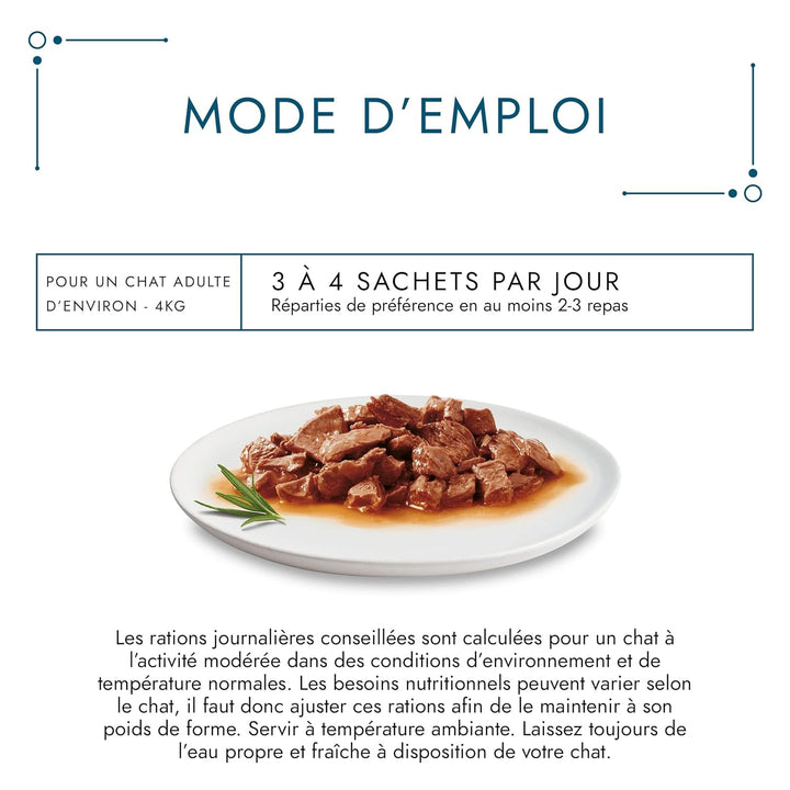 Perle | Sauce Shelf | Adult Cat | Carne de vită, pui, ton, somon | 12 X 85 G | Pungă proaspătă (ambalajul poate varia)