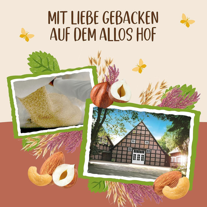 Allos Amaranth Crunchy Edelnuss | Bio Müsli | Nuss Müsli | Haferflocken | Frühstückscerealien | Vegan | 6Er Pack (6 X 400G)