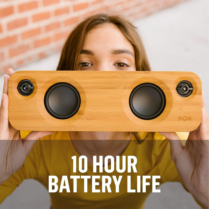 House of Marley Get Together Mini - Difuzor Bluetooth portabil, subwoofer de 2,5'' și tweeter de 1'', baterie cu autonomie de 10 ore, aux-in, încărcare USB, difuzor pentru Iphone, Ipad, Samsung Etc - Negru