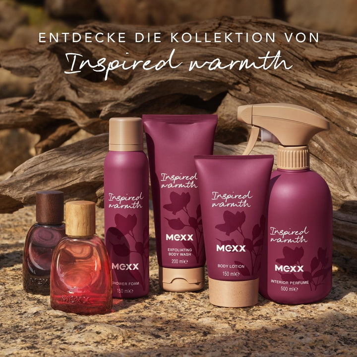 Apă de parfum Mexx Inspired Warmth pentru femei, parfum fructat de chihlimbar pentru ea cu proprietăți de îmbunătățire a dispoziției, 50 ml