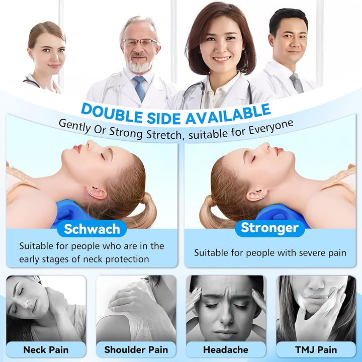 Neck Stretcher 2.0, Cloudy Neck Lefaya Neck Stretcher Orthopaedic Test Winner Neck Stretcher pentru a ușura durerea gâtului Premium Neck Hump Neck Cloud corectează postura (albastru)