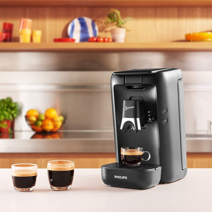 Mașină de cafea Philips Senseo Maestro cu rezervor de apă de 1,2 L, selecție a intensității și funcție Memo, produs verde, culoare: negru, (CSA260/61)