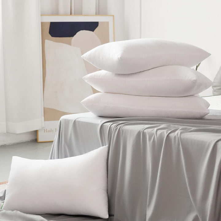 Novilla Pillow 65X65 Set de 2, 2800G (1400Gx2) Pernă reglabilă în înălțime Pernă pătrată de dormit Pernă albă de pat cu zip față de pernă lavabilă