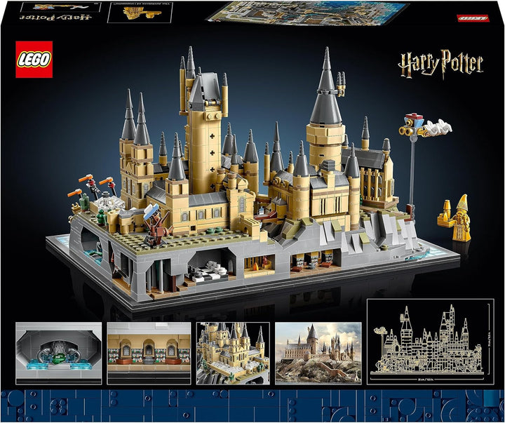 Castelul Hogwarts LEGO Harry Potter cu aripi de castel - set de colecție pentru adulți, inclusiv turnul principal și turnul astronomic, camera secretelor și minifigurina arhitectului - cadou pentru femei - 76419