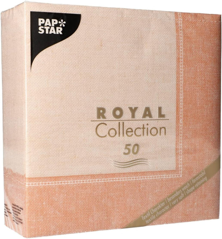 PAPSTAR 50 șervețele ROYAL Collection 1/4-fold 40 Cm X 40 Cm Pink Linum