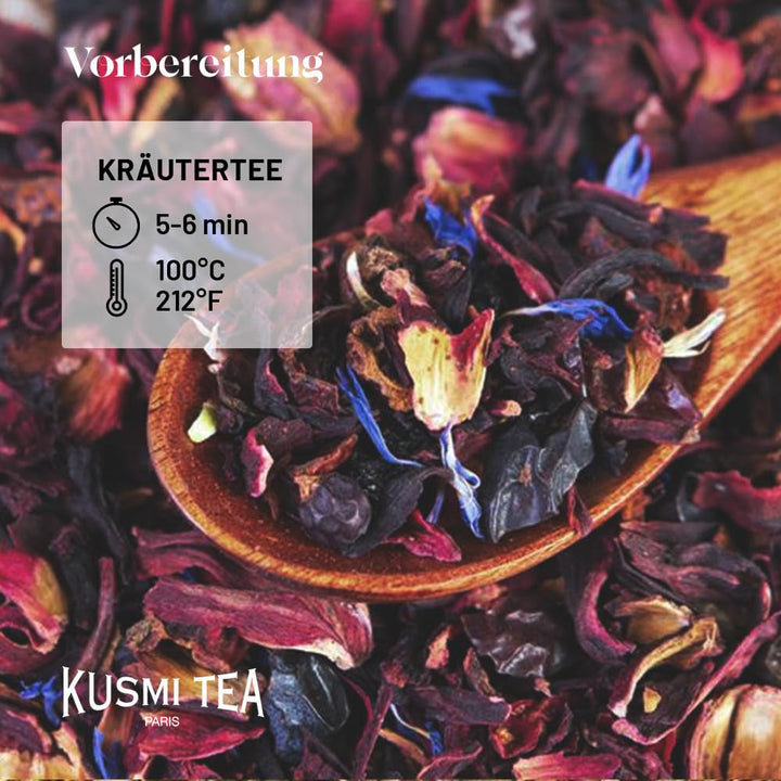 Kusmi Tea - pachet de 2 - Aquaexotica + Aquarosa - ceai de hibiscus cu mere, măceșe și fructe de pădure negre - ceai de fructe organic fără teină - se poate consuma cald sau rece - 2X20 pliculețe de ceai