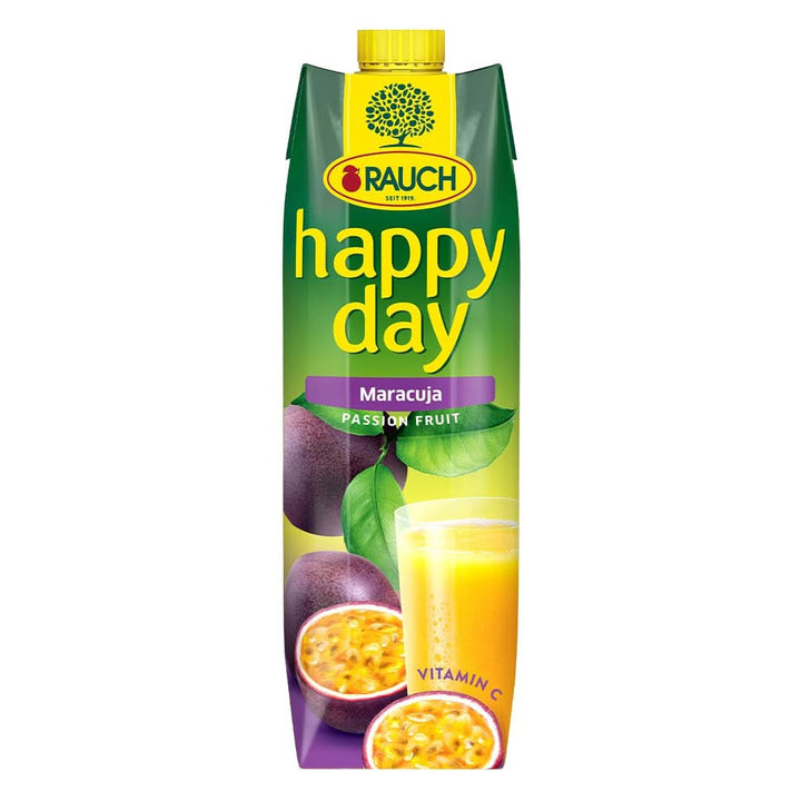 Rauch Happy Day Maracuja | Cu o mulțime de vitamina C | Magie exotică și aromă intensă | 6X 1 litru, Tetra Prisma