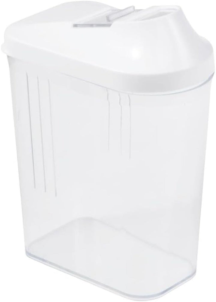 cutie de turnare keeeper pentru provizii uscate, capac de dozare reglabil continuu, plastic, 500 ml, 8 x 4,5 x 15 cm, Paola, alb Cutii depozitare alimente Naty Shop