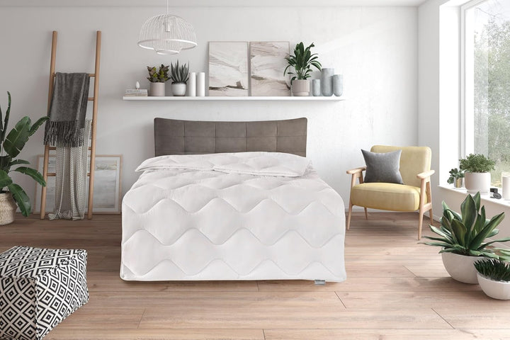Traumnacht Comfy Cotton Mono plapumă pentru toate anotimpurile, Plapumă de tranziție ideală cu capac din amestec de bumbac, 135 X 200 cm, lavabilă, certificată Oeko-Tex, produsă în conformitate cu standardul de calitate german