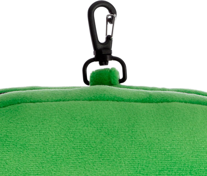 Puckator Relaxeazzz Minecraft Creeper pernă de călătorie din pluș și mască pentru ochi tetieră, pernă de dormit, pernă pentru gât, pernă de călătorie, mască de dormit, copii și adulți pentru mașină de călătorie, accesoriu pentru tren, avion