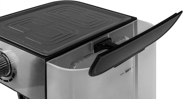 Aparat de cafea Orbegozo pentru espresso și cappuccino EX 6000, 20 bar presiune, recipient de 1,5 litri, potrivit pentru doze unice, 1050 W putere, negru